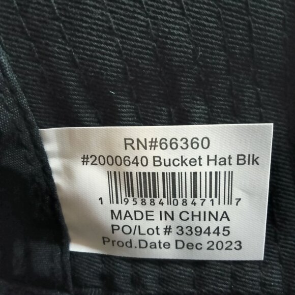 Black Bucket Hat Rainbow Ribbon Stripe Accent Gay Pride Rainbow LGBTQ - Picture 4 of 4